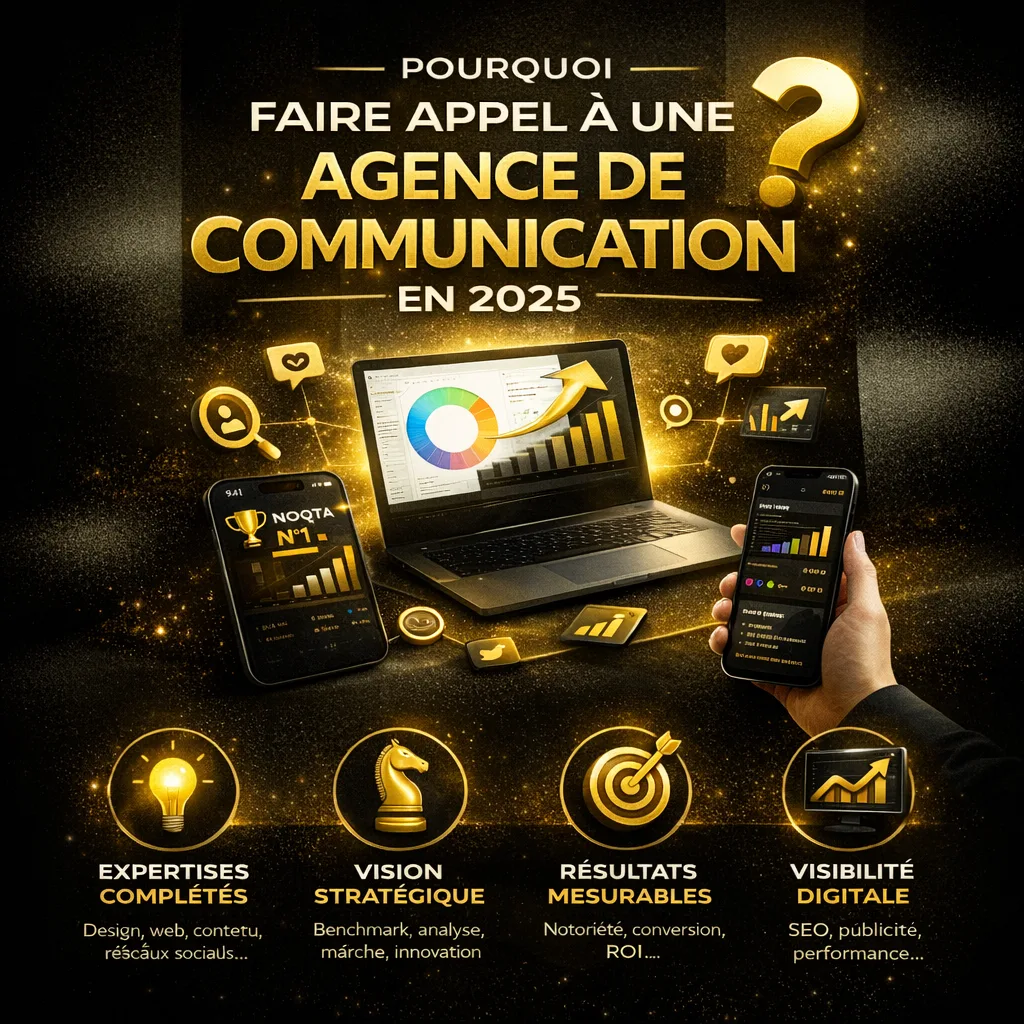 Infographie : pourquoi faire appel à une agence de communication en 2025 — expertises complètes, vision stratégique, résultats mesurables, visibilité digitale